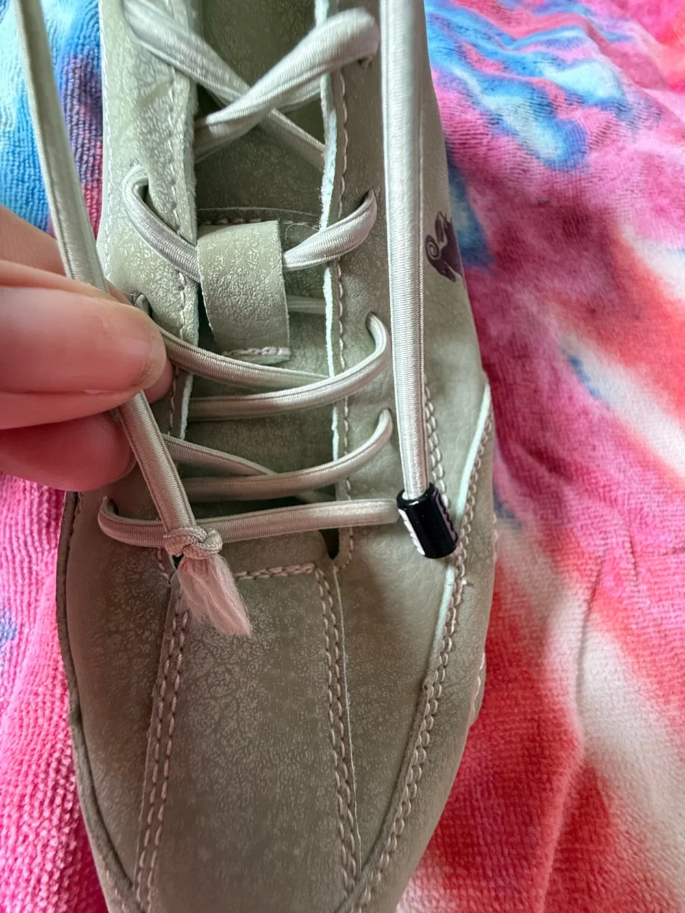 Casual Ankle Booties in Light Sage - Comfortable Lace-Up Style